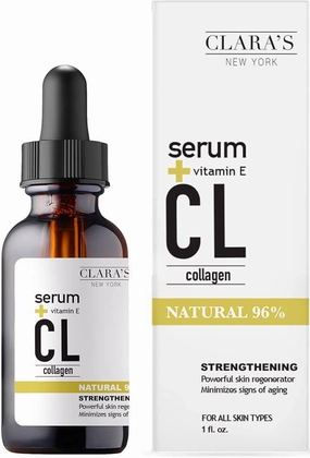 CLARA'S NEW YORK 7 X Collagen Facial Serum with Ceramide, Hyaluronic Acid, Vitamin E for Firm, Plump, Reducing fine lines, 30ml /1Fl oz - Made In USA