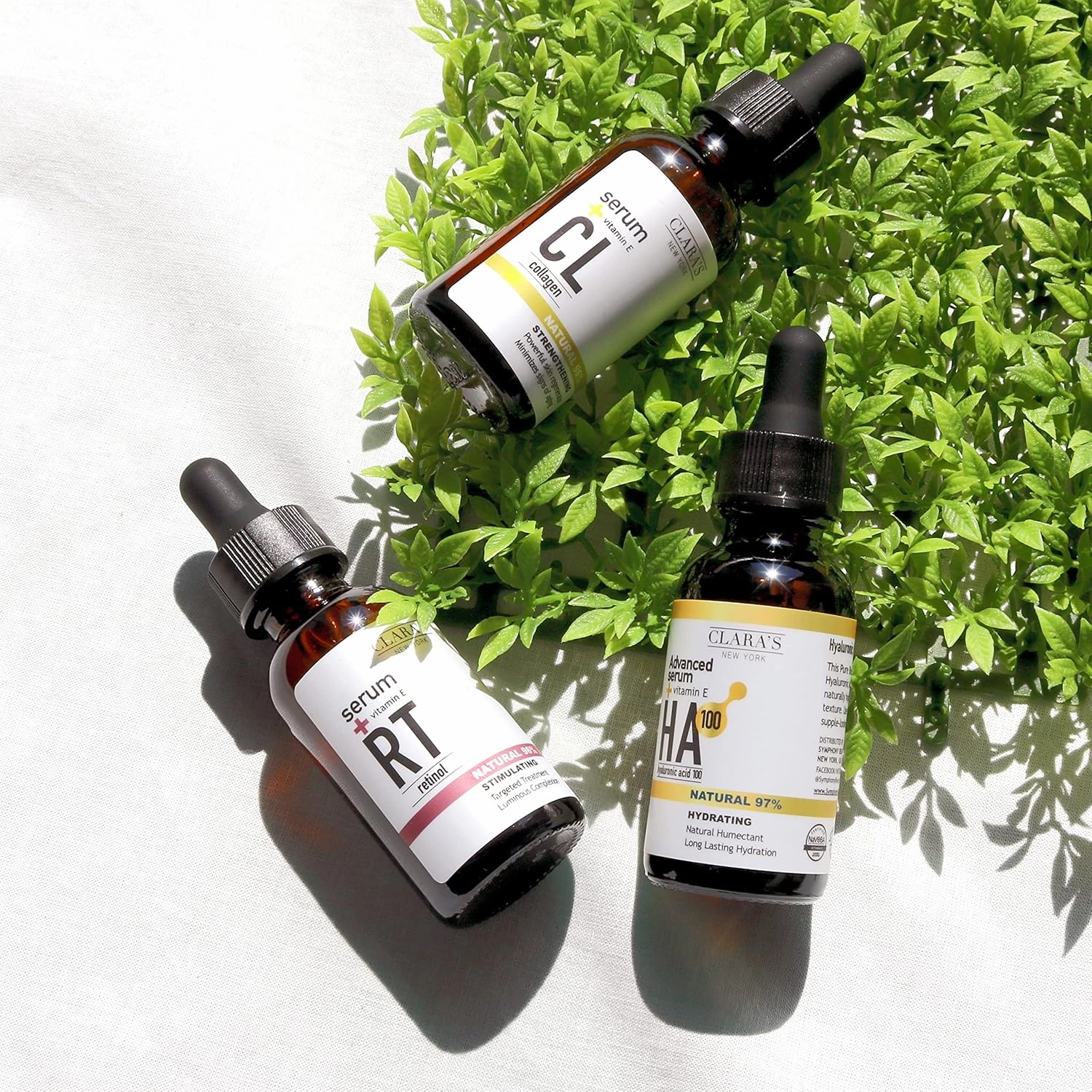 CLARA'S NEW YORK 7 X Collagen Facial Serum with Ceramide, Hyaluronic Acid, Vitamin E for Firm, Plump, Reducing fine lines, 30ml /1Fl oz - Made In USA