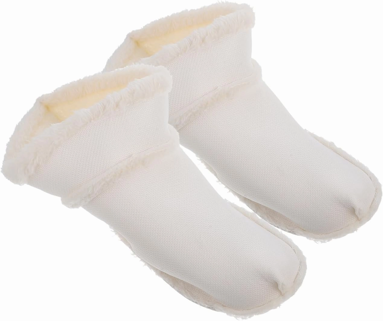 Clog Shoes Liner 4 Pairs Fleece Shoe Cover Liner Men and Women White Plush Winter Insole Shoes Warm Slippers