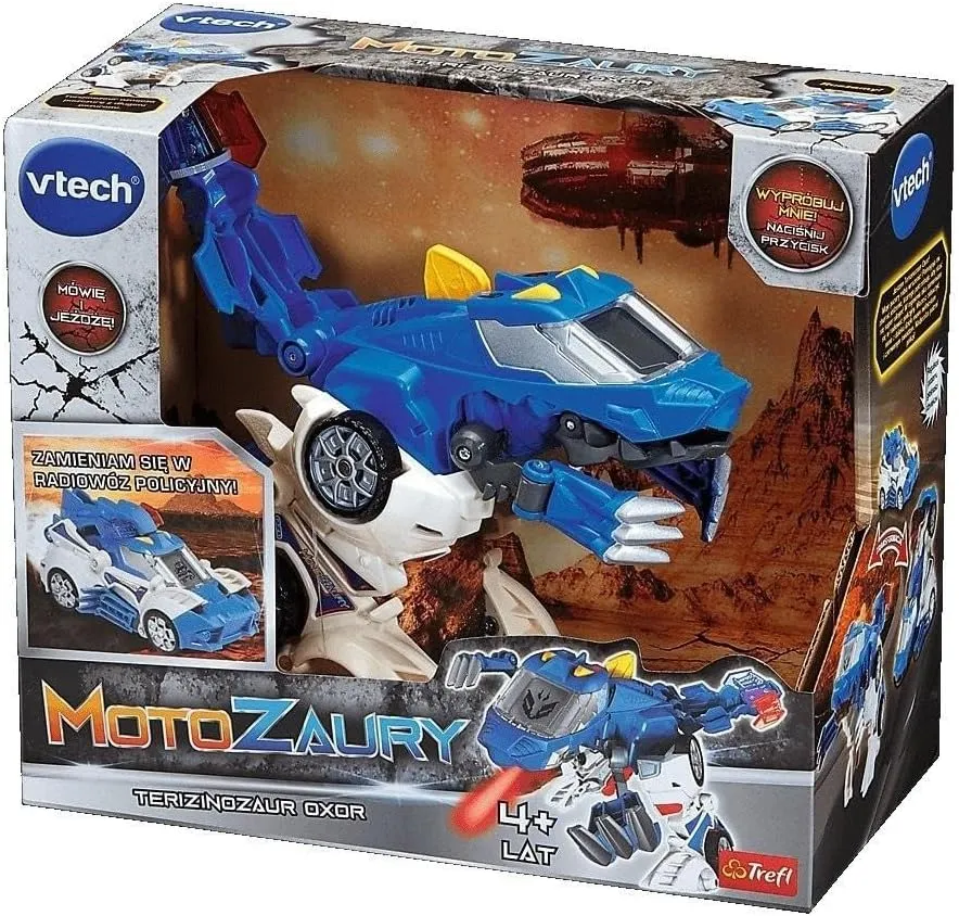 Club, VTech - Motorcycles: Stegosaurus Luther - Interactive Toy 2in1, Transforming Dinosaur in Buggy, for Children from 4 Years