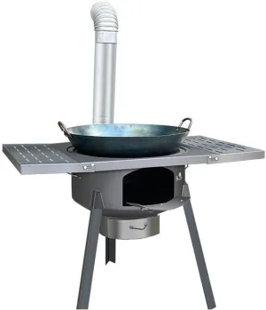 Coal/Wood Stove,1 Set of Multi-functional Portable Detachable Firewood Stove with Spice Rack,Outdoor Camping Fire Heating Mobile Stove Camping Stove