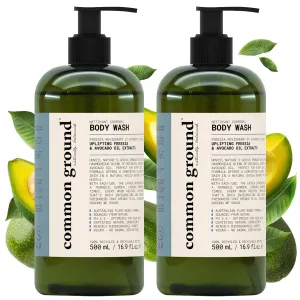 COMMON GROUND All Natural Body Wash - Paraben & Cruelty Free, Organic, Vegan, Plant-Based, Botanical Scent & Avocado Oil Extracts - All Skin Types, Men & Women, Sensitive