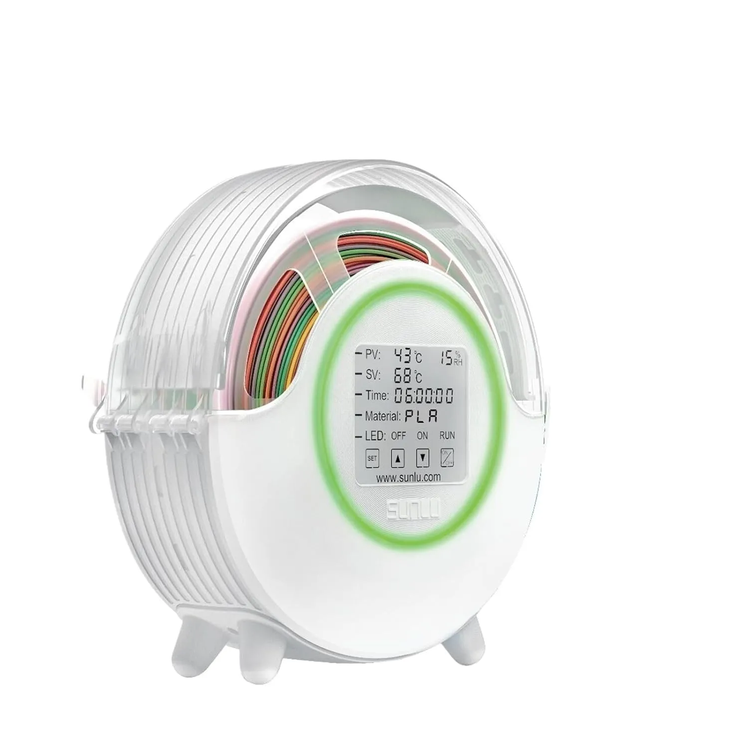 Compatible with SUNLU S2 3D Priting Accessories Filament Dryer Box 360° Surrounding Heating&Max Temperature Up to 70°C，Compatible with 3D Printer Material(S2 White US Plug)