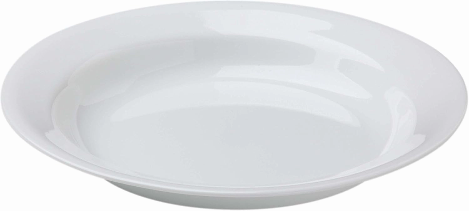 Corelle Winter Frost White 15oz Rimmed Glass Soup Bowl, Pack of 6
