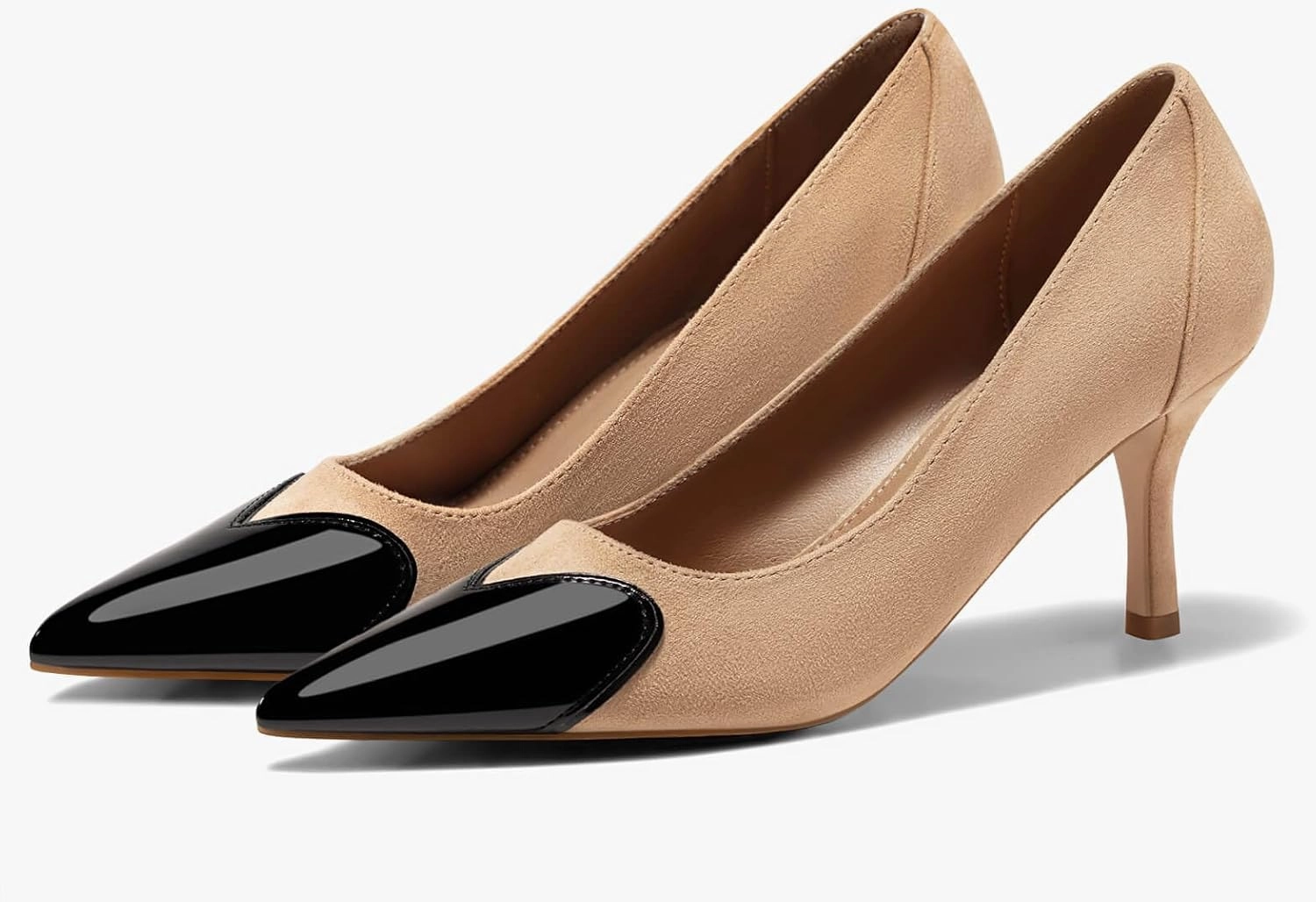 Coutgo Womens Closed Pointed Toe Pumps Heart Stiletto High Heels Wedding Bride Dress Shoes