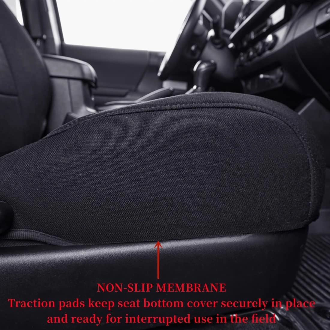 coverdream Custom Fit Seat Covers for 2024 2025 Toyota Tacoma Double Cab SR,SR5,TRD Sport,TRD Off-Road,Limited,Full Coverage Polyester Seat Protector (Full Set,Black)