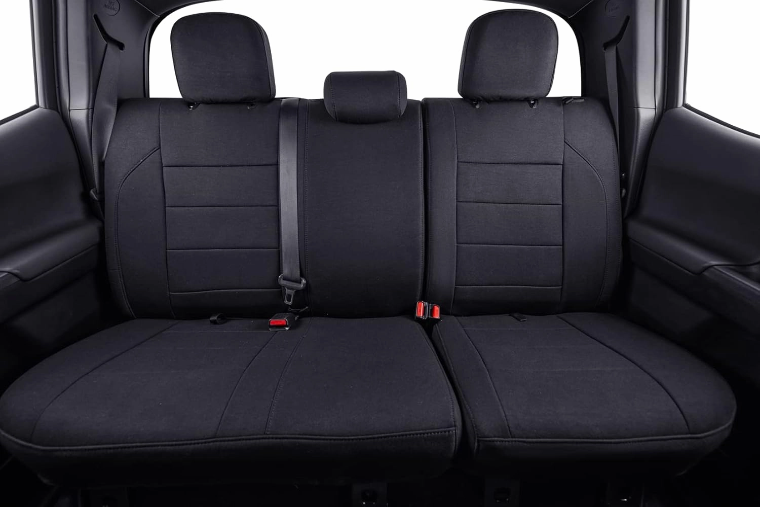 coverdream Custom Fit Seat Covers for 2024 2025 Toyota Tacoma Double Cab SR,SR5,TRD Sport,TRD Off-Road,Limited,Full Coverage Polyester Seat Protector (Full Set,Black)