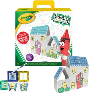 CreateOn Crayola Doodle Magnetic Tiles Building Set for Kids, Magnetic Kids’ Building Toys, STEM & Montessori Arts & Creativity Toys for Boys and Girls Ages 3 , 24-Piece Set