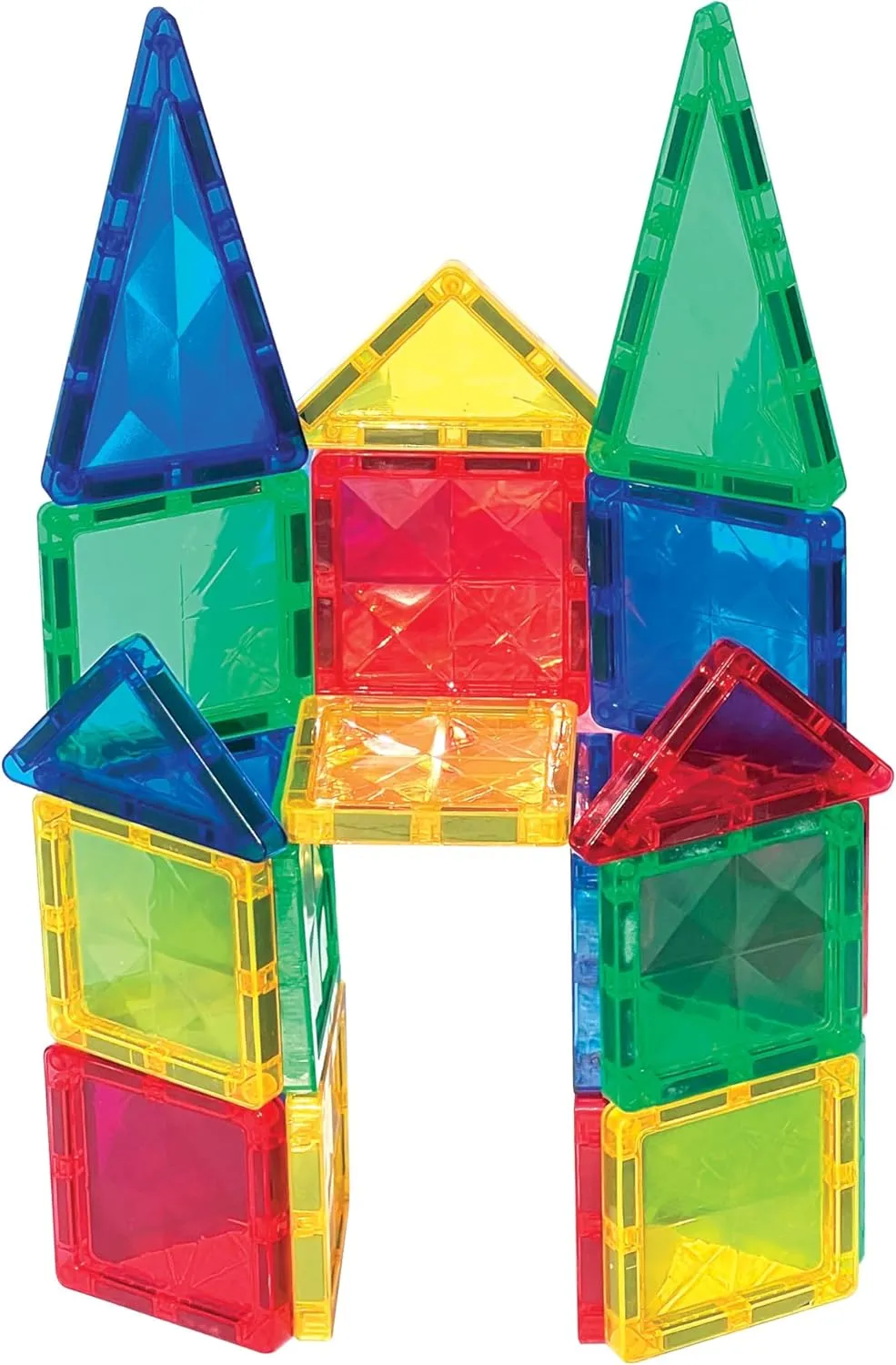 CreateOn Crayola Mini Magnetic PIP-Tiles, Bold Colors - Building Set for Kids, Magnetic Building Toys for Kids, STEM Travel Toys for Boys and Girls Ages 3 , 24-Piece Set (Bold)
