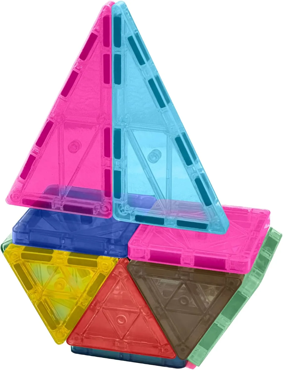 CreateOn Crayola Retro PIP Magnetic Tiles, Mini Building Set for Kids, Magnetic Tiles, Kids’ Building Toys, STEM & Montessori Toys for Boys and Girls Ages 3 , 24-Piece Set (Retro)