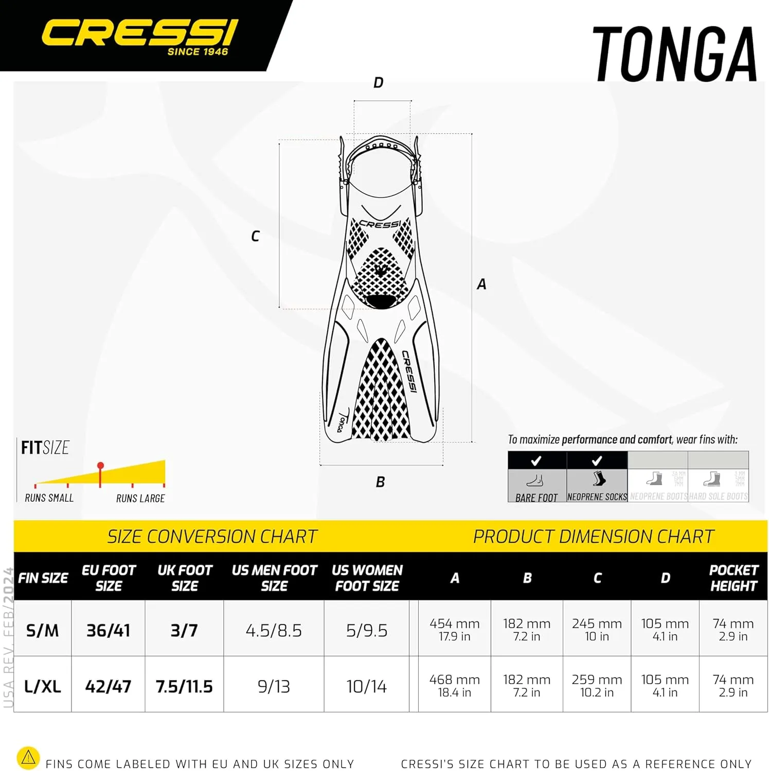 Cressi Snorkeling Set- Short Adjustable Fins, Silicone Mask, and Dry Snorkel- Compact for Travel- Tino Adventure Set- Designed in Italy