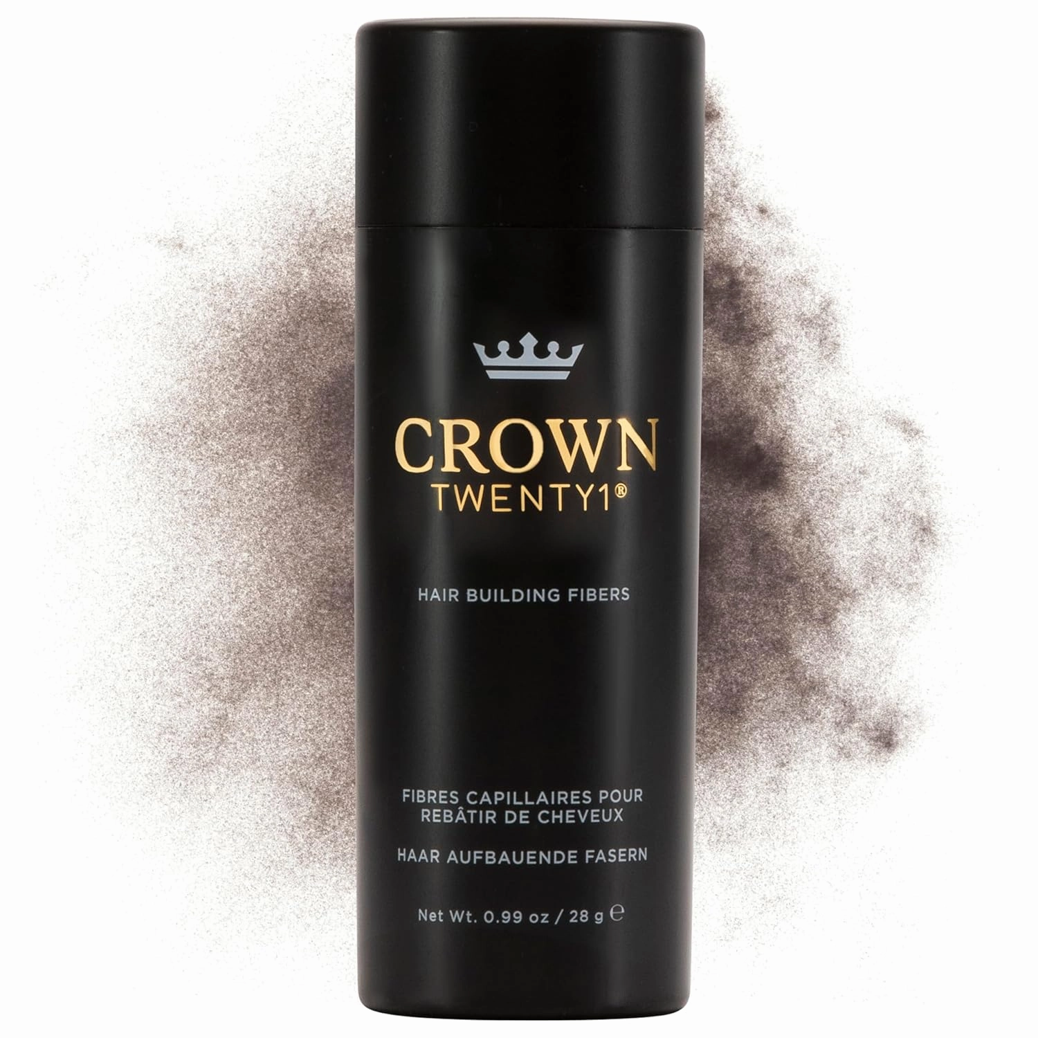 CROWN Hair Building Fibers (28g) - Instantly Cover Fine & Thinning Hair for a Thicker, Fuller Look - A Natural Keratin Concealer - 13 Shades for Men & Women - Ash Brown