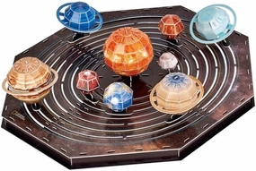 Cubic Fun National Geographic 3D Puzzle Solar System 173 Pieces - Explore Our Solar System At Home, For 8 Years  