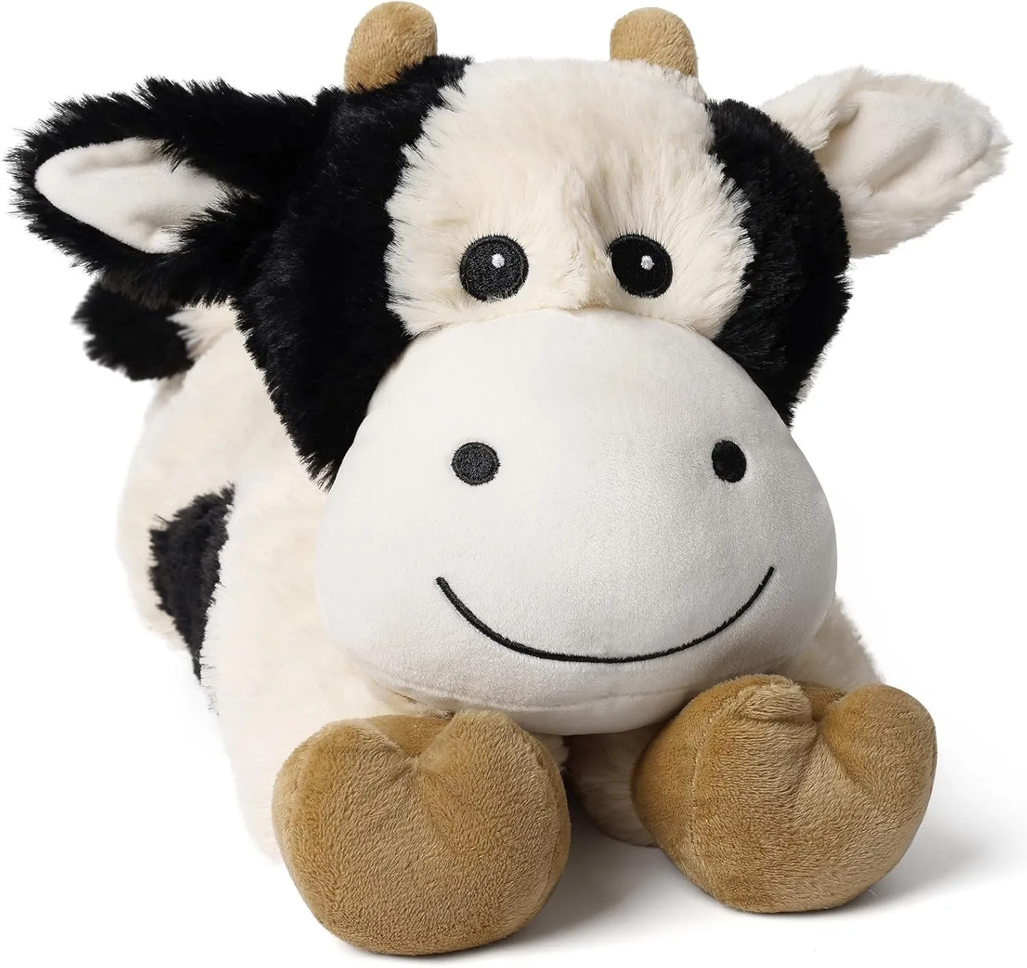 Cuckool Warmable Cow Stuffed Animals, Microwavable Stuffed Animals Heating Pad for Cramps, Pain Stress Relief, Heatable & Coolable Lavender Scented Plush Toys for Anxiety, Women & Kids Bedtime