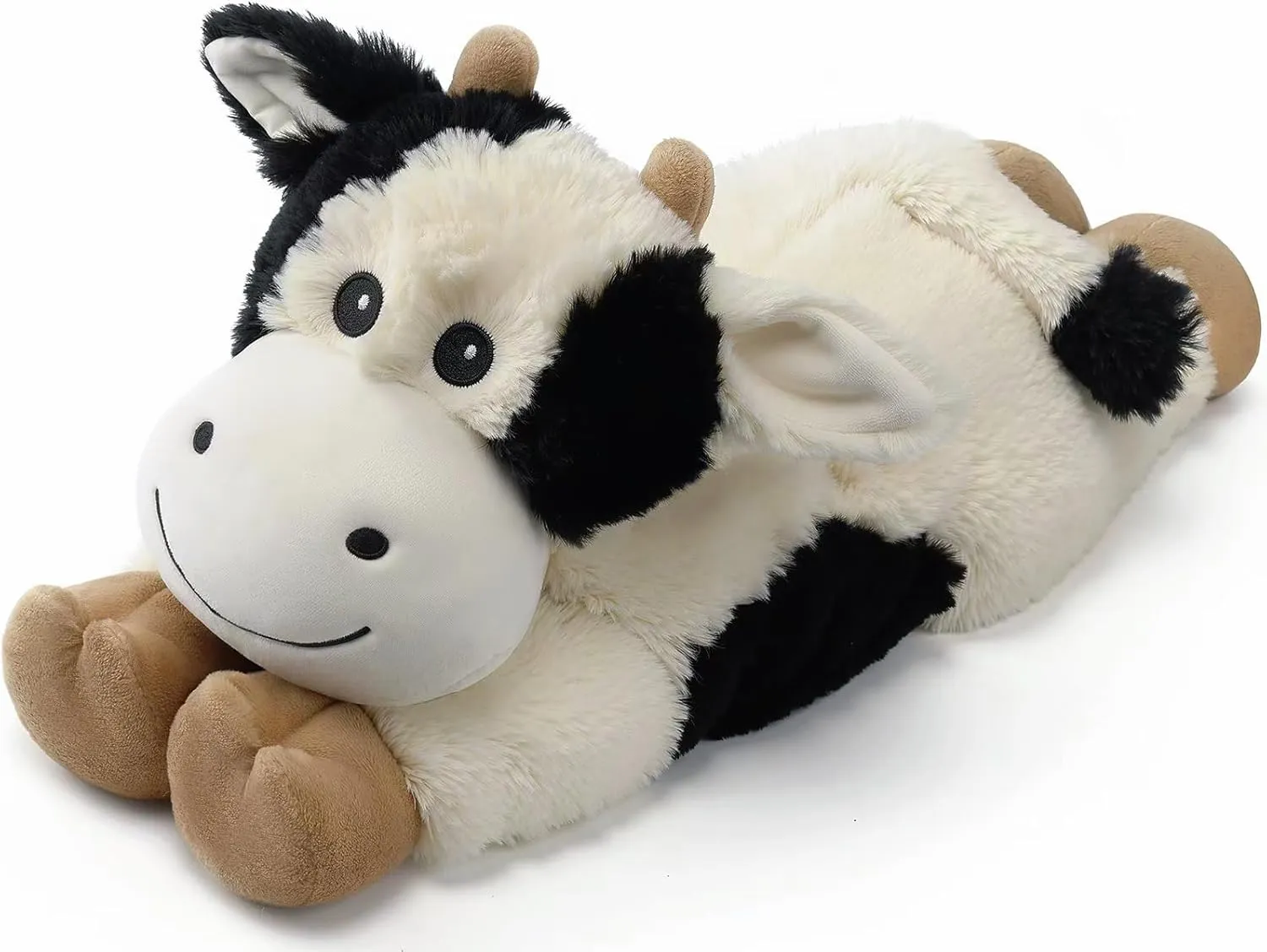Cuckool Warmable Cow Stuffed Animals, Microwavable Stuffed Animals Heating Pad for Cramps, Pain Stress Relief, Heatable & Coolable Lavender Scented Plush Toys for Anxiety, Women & Kids Bedtime