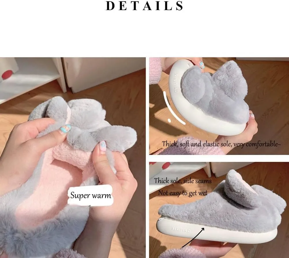 Cute Elephant, Otter, Monkey & Turtle Slippers for Women – Cozy, Warm, Funny Non-Slip Soft Plush Animal Slippers for Fall & Winter, Perfect for Home, Gifts & Matching Couples