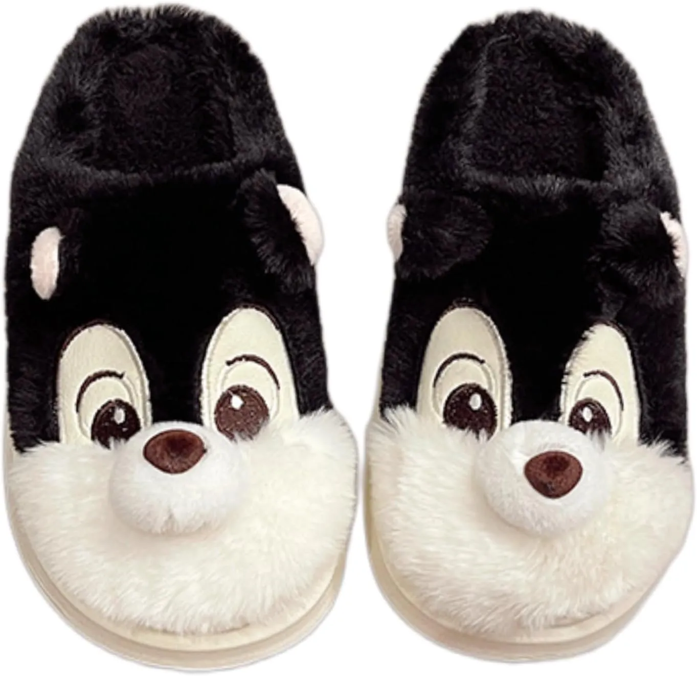 Cute Squirrel Plush Slippers Y2K Animal Cotton Stuff Slippers Home Cozy Furry Fluffy Soft Indoor House Shoes