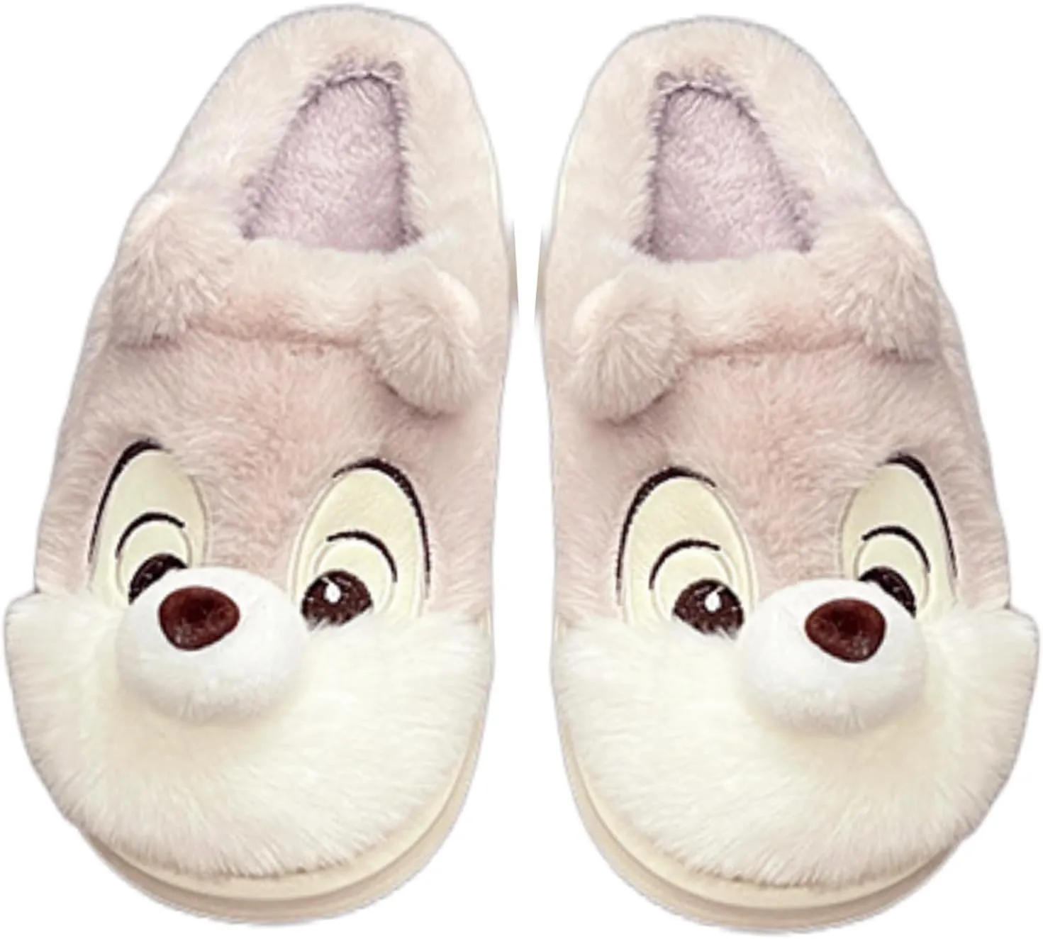 Cute Squirrel Plush Slippers Y2K Animal Cotton Stuff Slippers Home Cozy Furry Fluffy Soft Indoor House Shoes