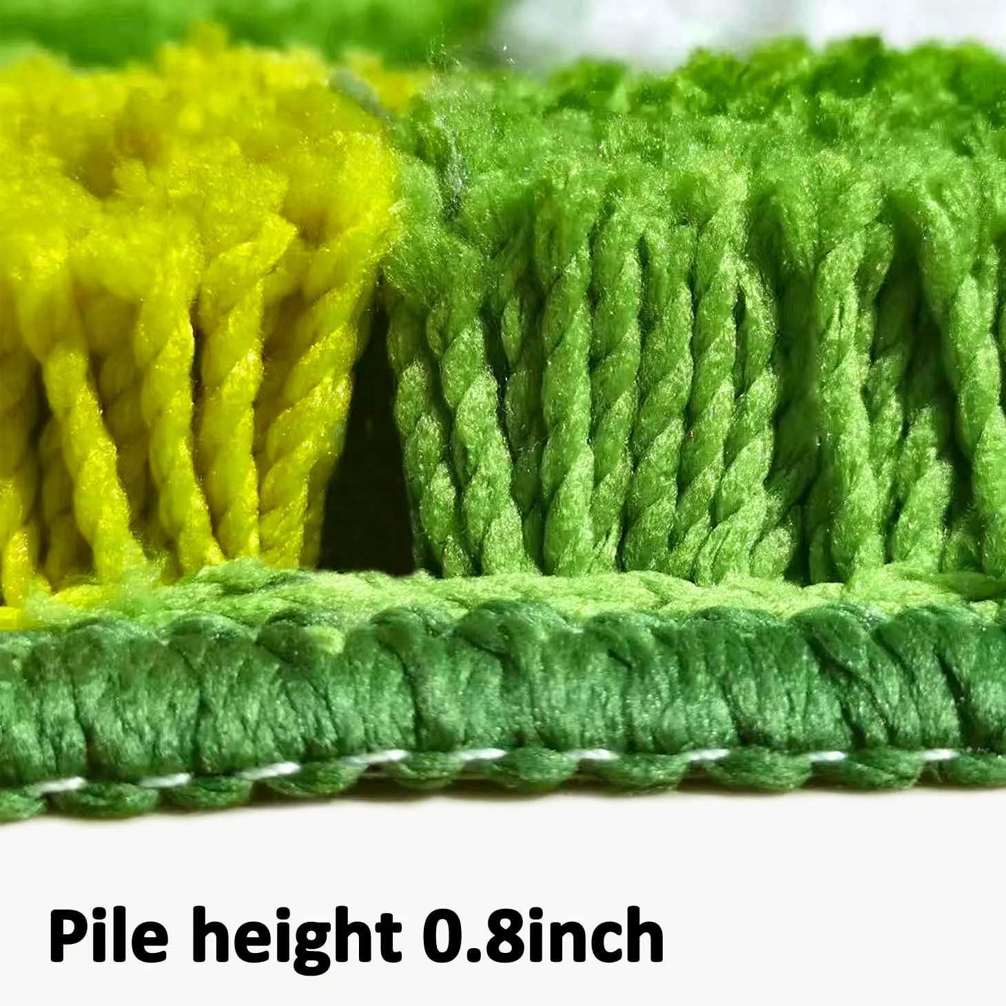Cute Yellow Green Moss Bathroom Runner Rugs 20x43 Long Leaf Bathroom Rugs Non Slip Bohemian Large Bath Mat Water Absorbent Bath Runner