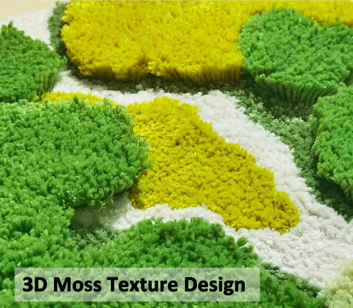Cute Yellow Green Moss Bathroom Runner Rugs 20x43 Long Leaf Bathroom Rugs Non Slip Bohemian Large Bath Mat Water Absorbent Bath Runner