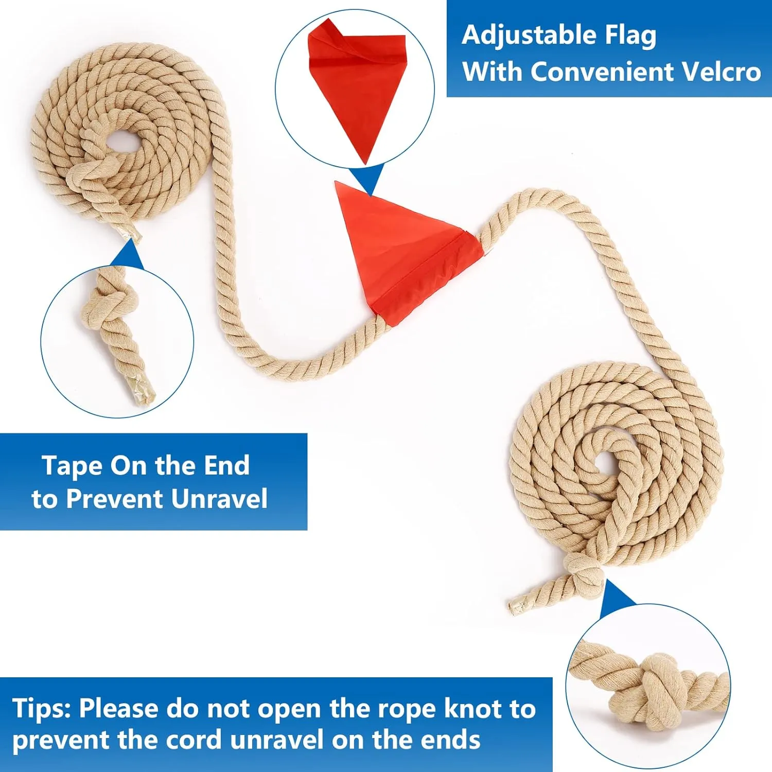 CWLAKON Outdoor Games Tug of War Rope for Kids and Adults, Field Day Family Reunion Birthday Party Games, Outside Lawn Games, Camping Picnic Carnival Games, Team Building Activities