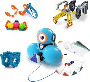 Dash Robot Wonder Pack – Coding Educational Bundle for Kids 6  – Free STEM Apps with Instructional Videos - Launcher Toy, Sketch Kit Drawing, Gripper Building