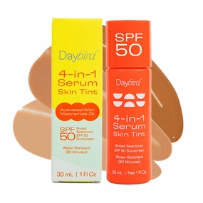 Daybird 4 in 1 Tinted Serum, Tinted Moisturizer and Sunscreen for Face, SPF 50  Niacinamide, 1 Ounce (light)