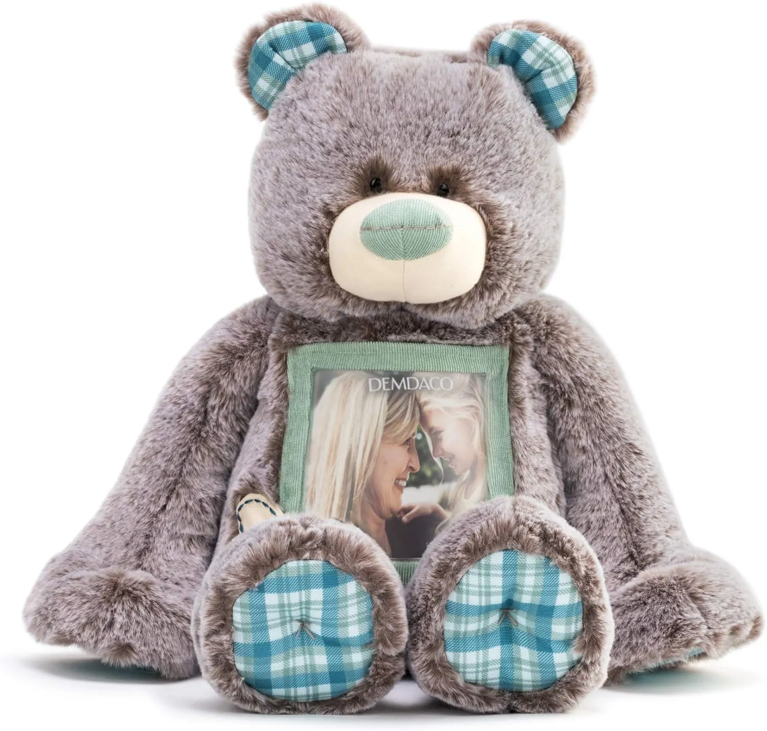 DEMDACO Grandma Here to Hug Photo Natural Brown 12 inch Plush Polyester Stuffed Bear