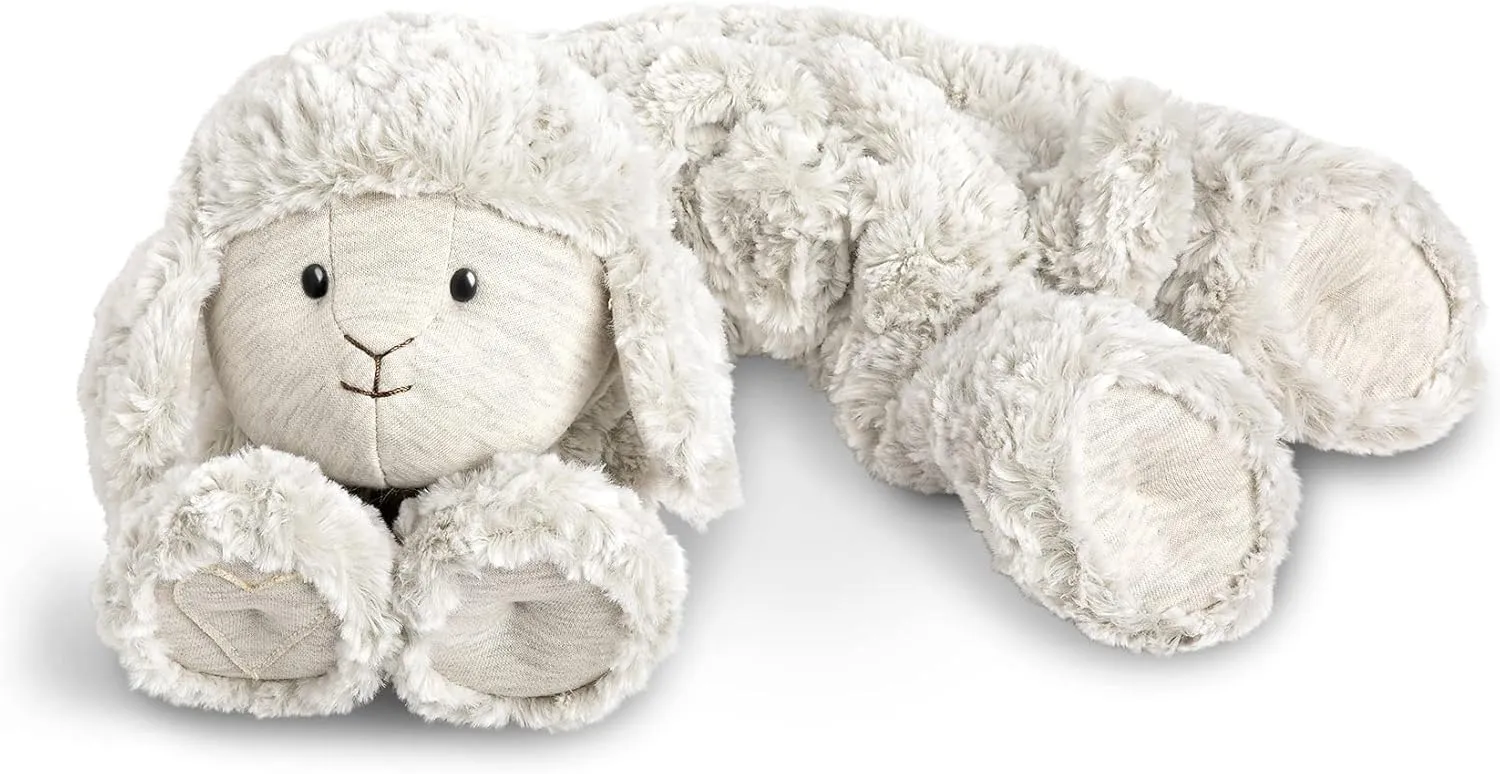 DEMDACO Heartful Hugs Lamb White 6 Inch Weighted Neck Wrap Plush Stuffed Animal