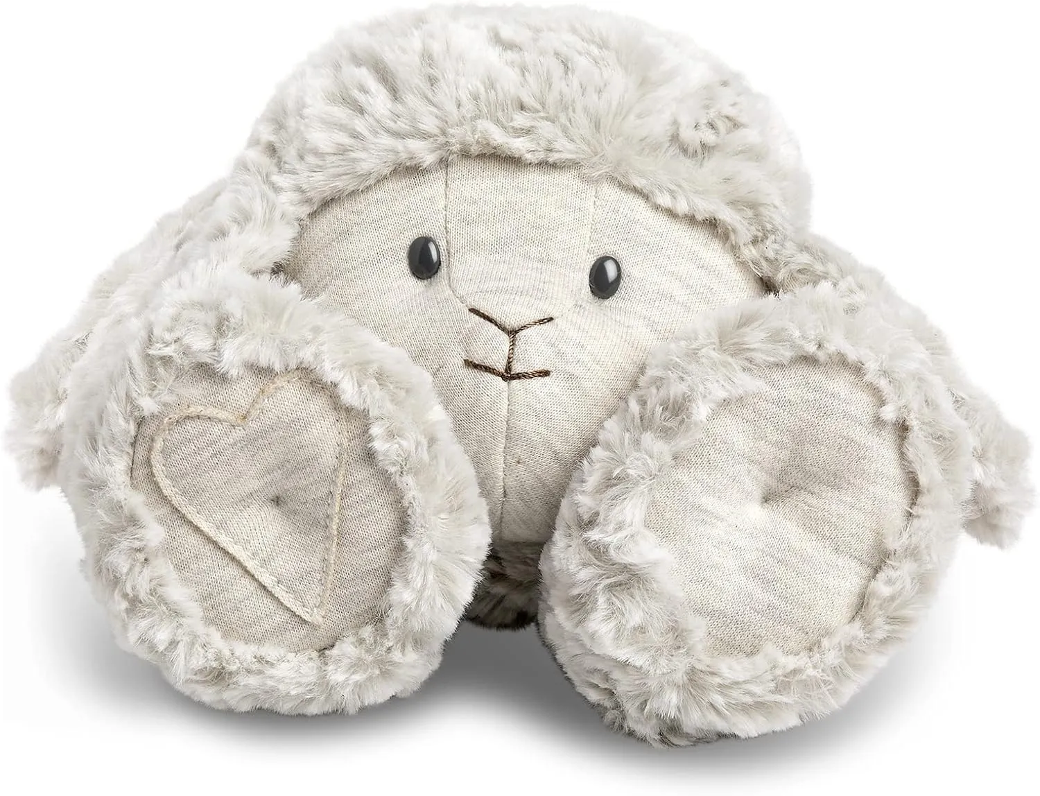DEMDACO Heartful Hugs Lamb White 6 Inch Weighted Neck Wrap Plush Stuffed Animal