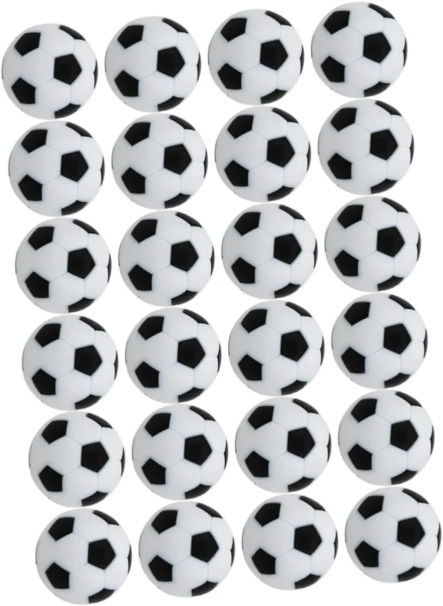 Desktop Football Playthings 24pcs Tabletop Game Footballs Lightweight Compact