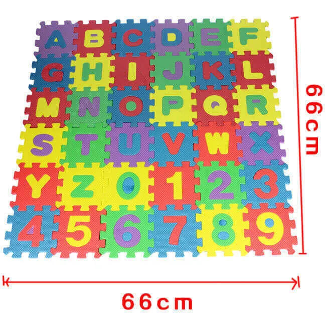Digital Puzzle Toys - Alphabet and Number Learning Foam Tiles