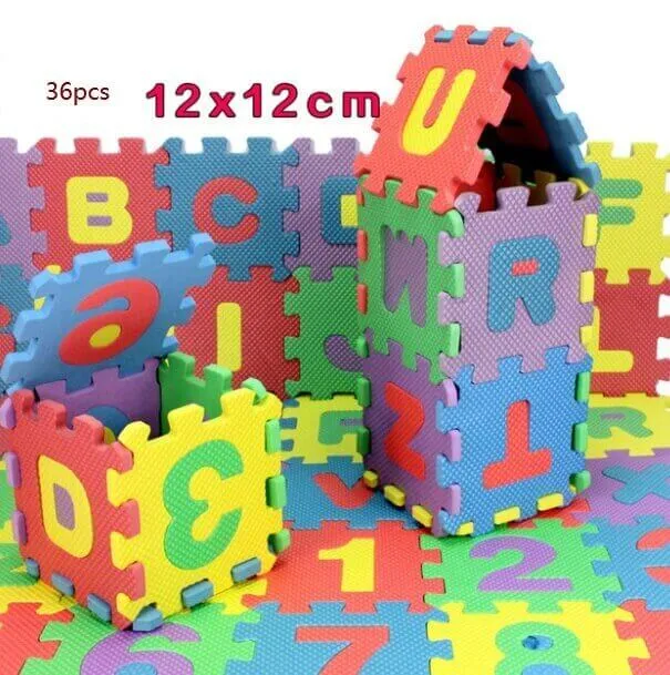 Digital Puzzle Toys - Alphabet and Number Learning Foam Tiles