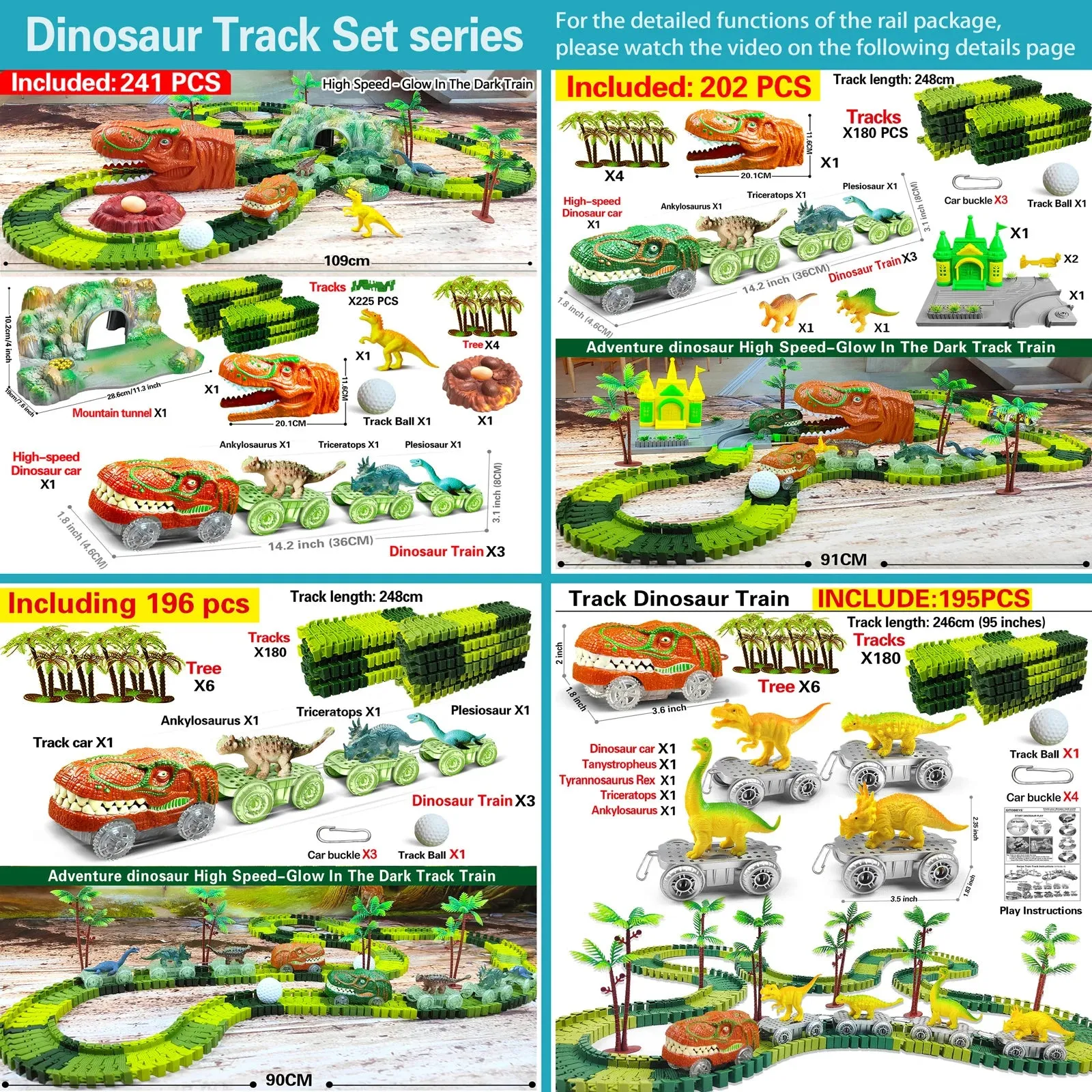 Dinosaur Adventure Road Race Playset for Kids