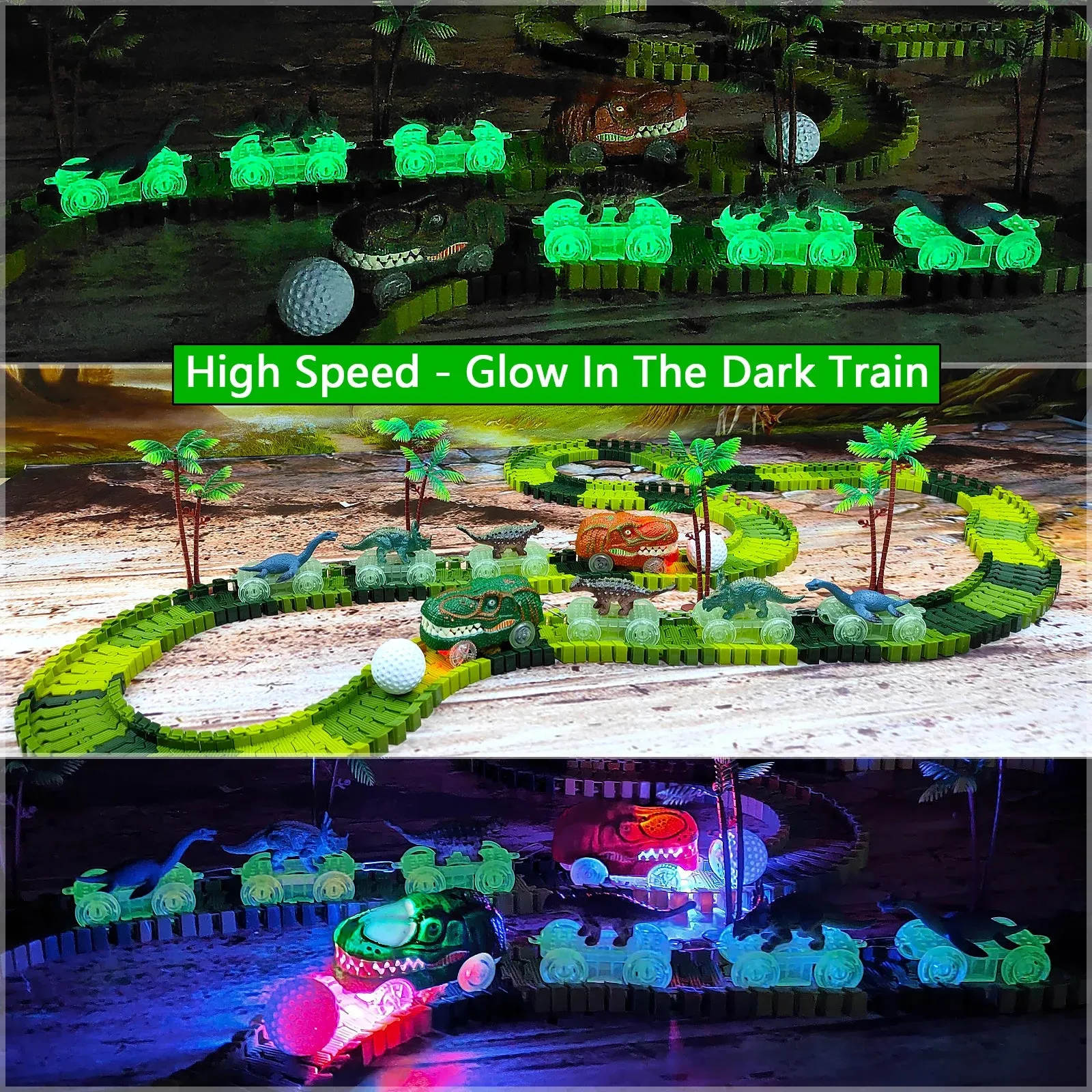 Dinosaur Adventure Road Race Playset for Kids