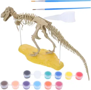 Dinosaur Bone Kit PVC Dinosaur Model Unfinished DIY Educational Random Color