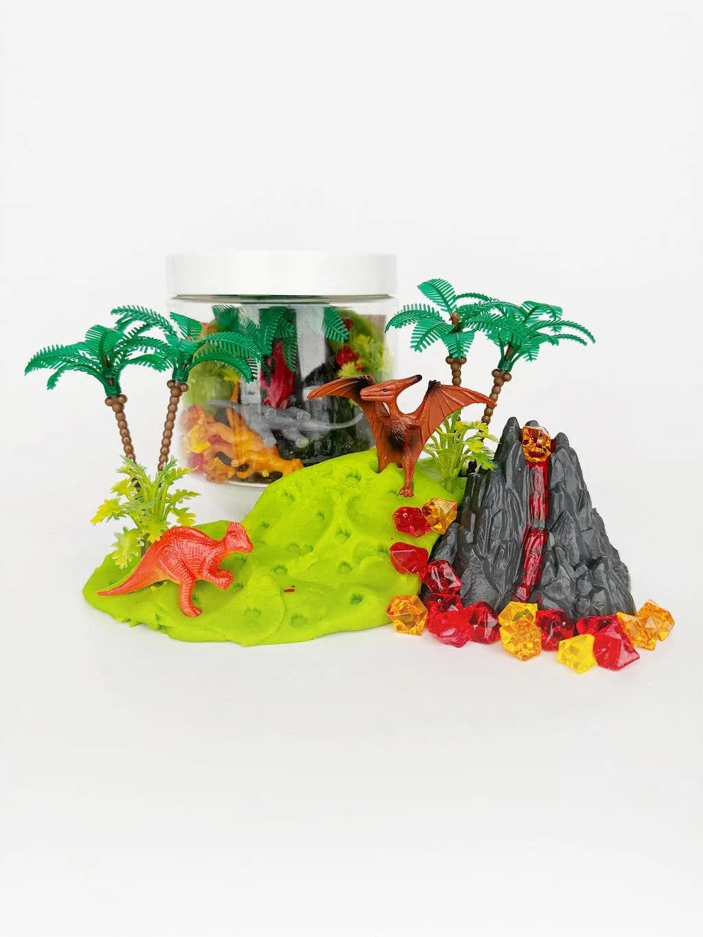 Dinosaur Volcano (Watersmellon) Dough-To-Go Kit