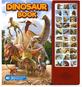Dinosaur Toys for Kids 3-5 5-7 2-4 Year Old - Dinosaur Book with 30 Species Facts Names & Realistic Sounds - Dinosaur Gifts for Kids Boys Girls Toddlers