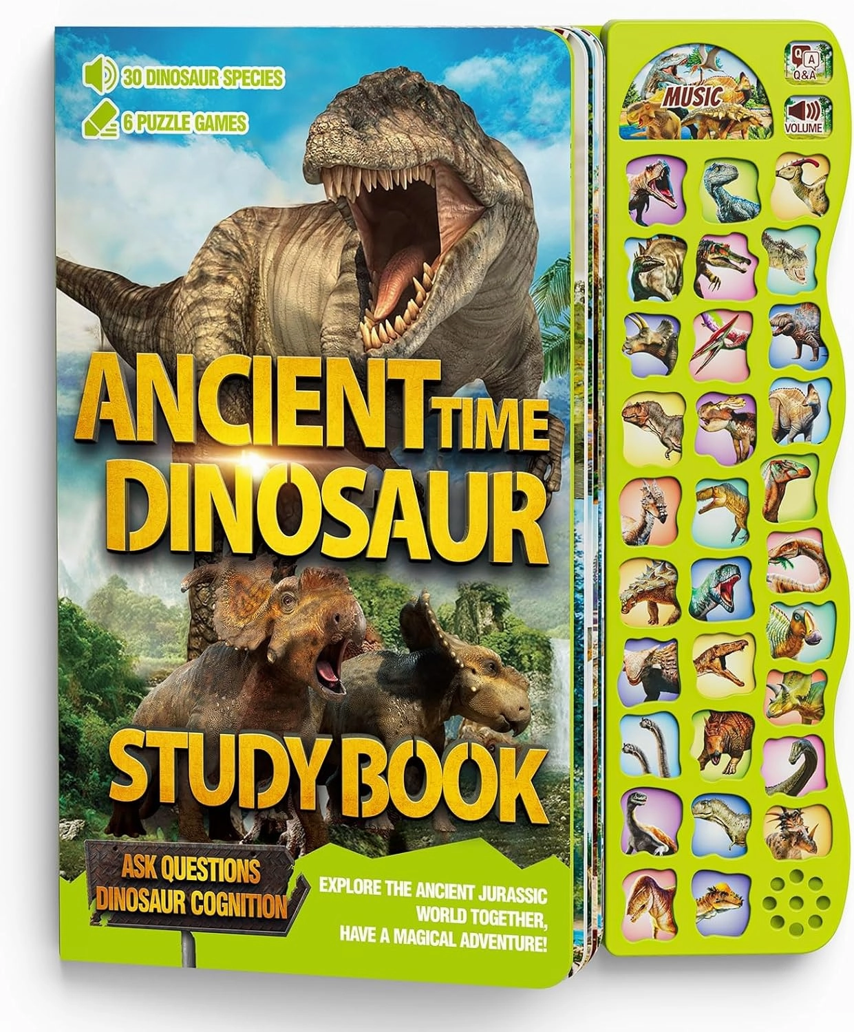 Dinosaur Toys for Kids 3-5 Dinosaur Book with Sounds 30 Species Names & Realistic Sounds Interactive Dinosaur Toys for Boys Girls Kids 2 3 4 5 6 7 Year Old Dinosaur Toys for Kids Gifts