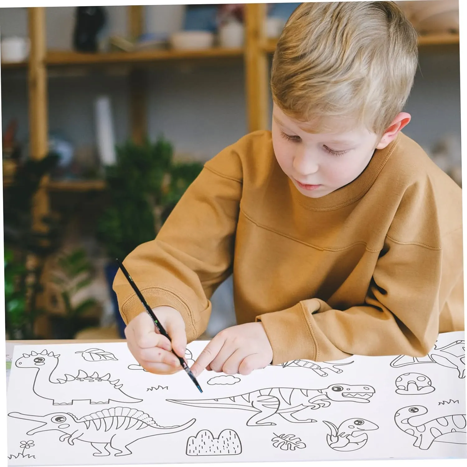 Diy Graffiti Coloring Poster 3m Large Coloring Paper Roll for Kids Adhesive Wall Drawing Pad