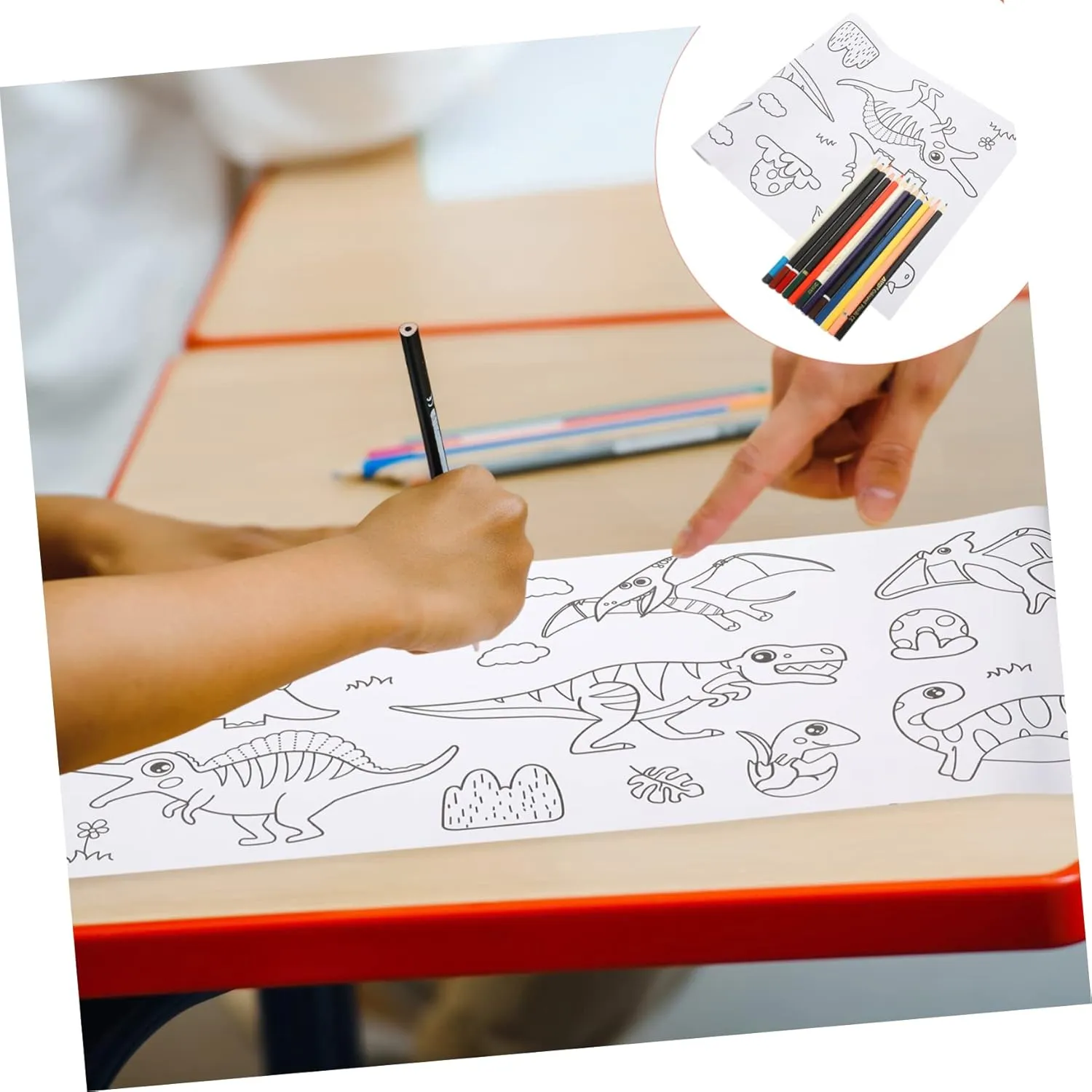 Diy Graffiti Coloring Poster 3m Large Coloring Paper Roll for Kids Adhesive Wall Drawing Pad