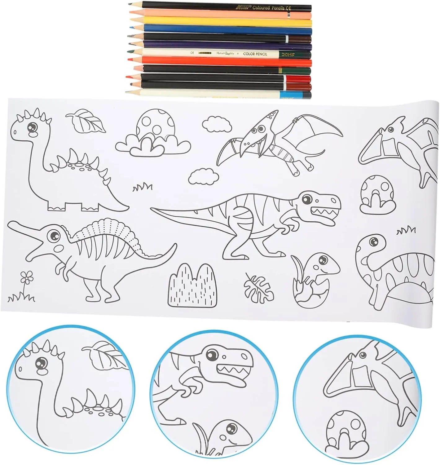 Diy Graffiti Coloring Poster 3m Large Coloring Paper Roll for Kids Adhesive Wall Drawing Pad