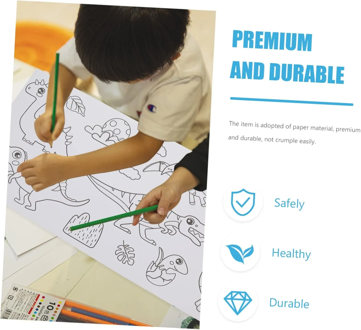 Diy Graffiti Coloring Poster 3m Large Coloring Paper Roll for Kids Adhesive Wall Drawing Pad