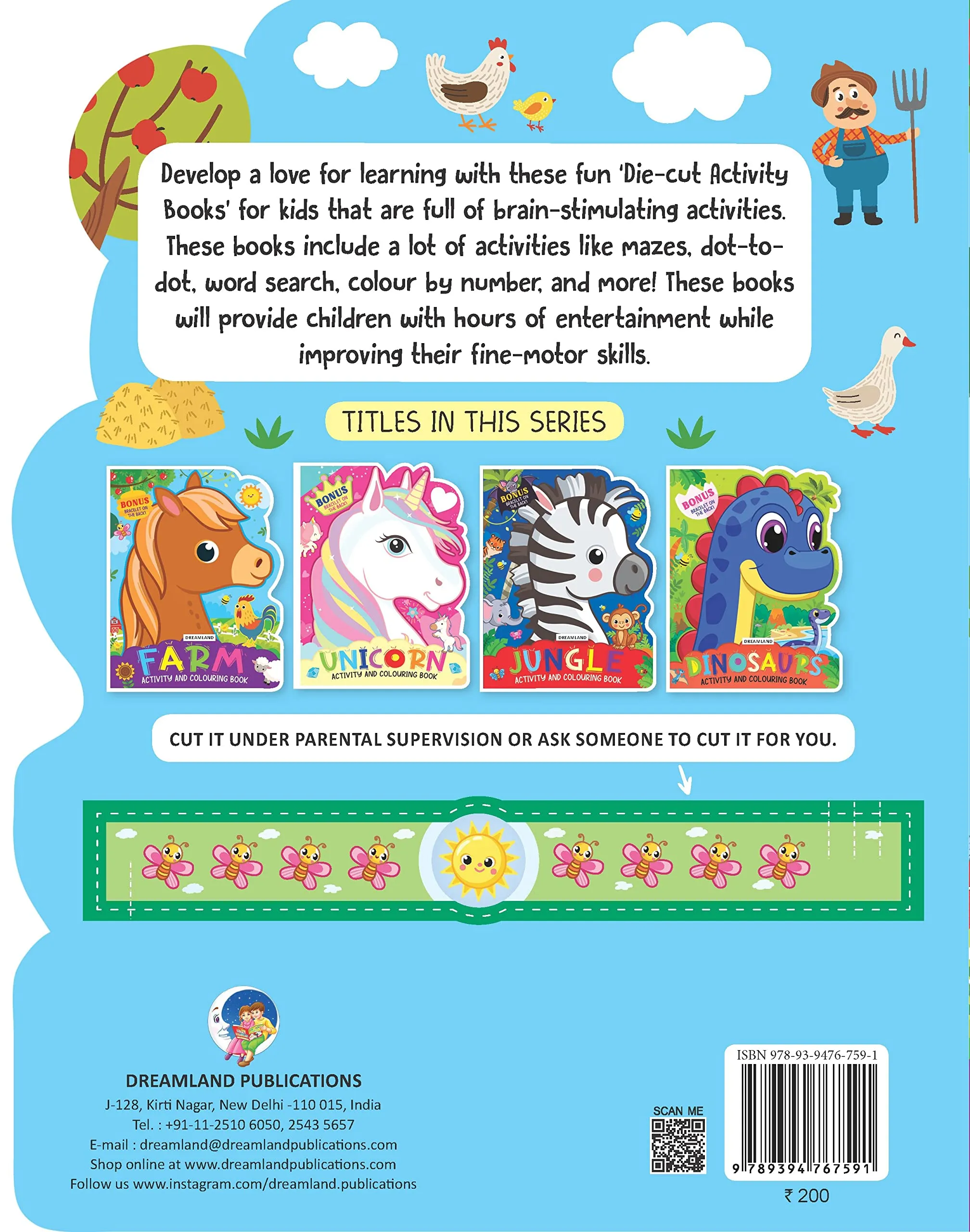 Dreamland Farm Activity and Colouring - An Activity Book for Kids Ages 2 