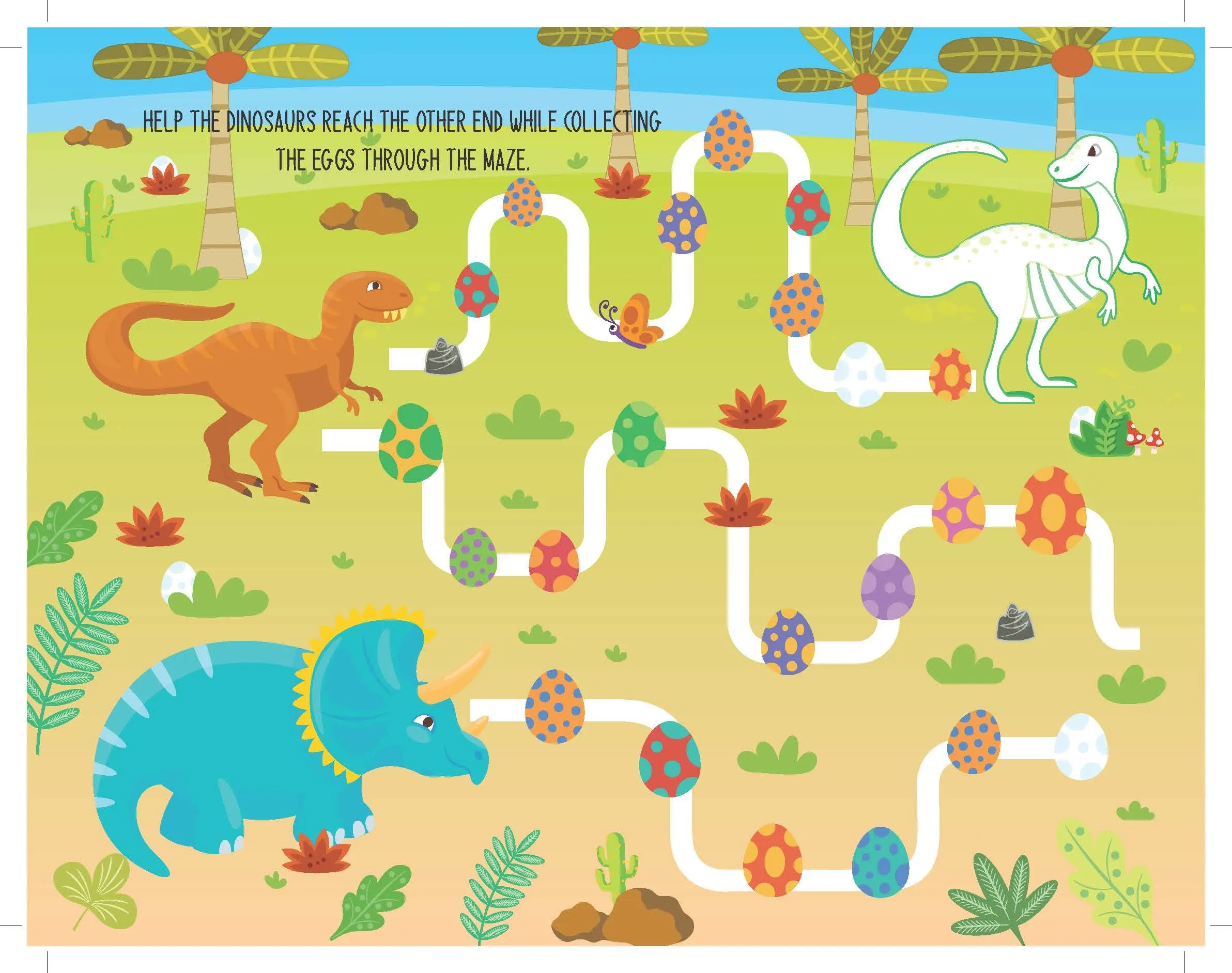 Dreamland Fun with Dinosaur - An Activity & Colouring Book for Kids Ages 3 