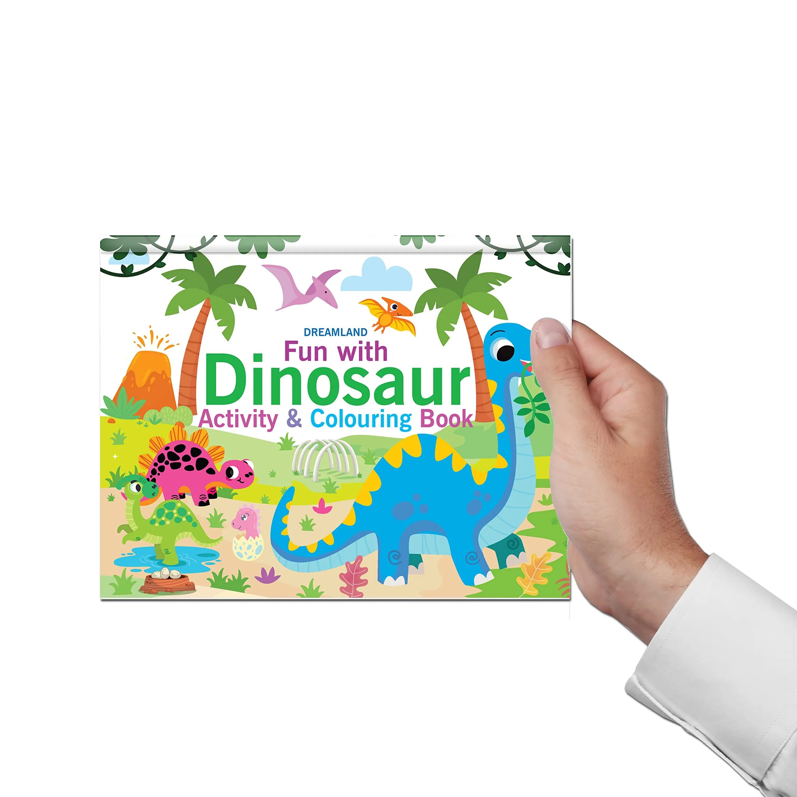 Dreamland Fun with Dinosaur - An Activity & Colouring Book for Kids Ages 3 