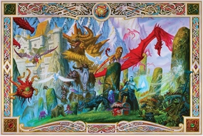 Dungeon Denizens Mythical Monster Puzzle for Adults and Kids | 1000 Piece Jigsaw Puzzle Toy | Fun Quarantine Gifts | Interactive Brain Teaser for Game Night | 28 x 20 Inches