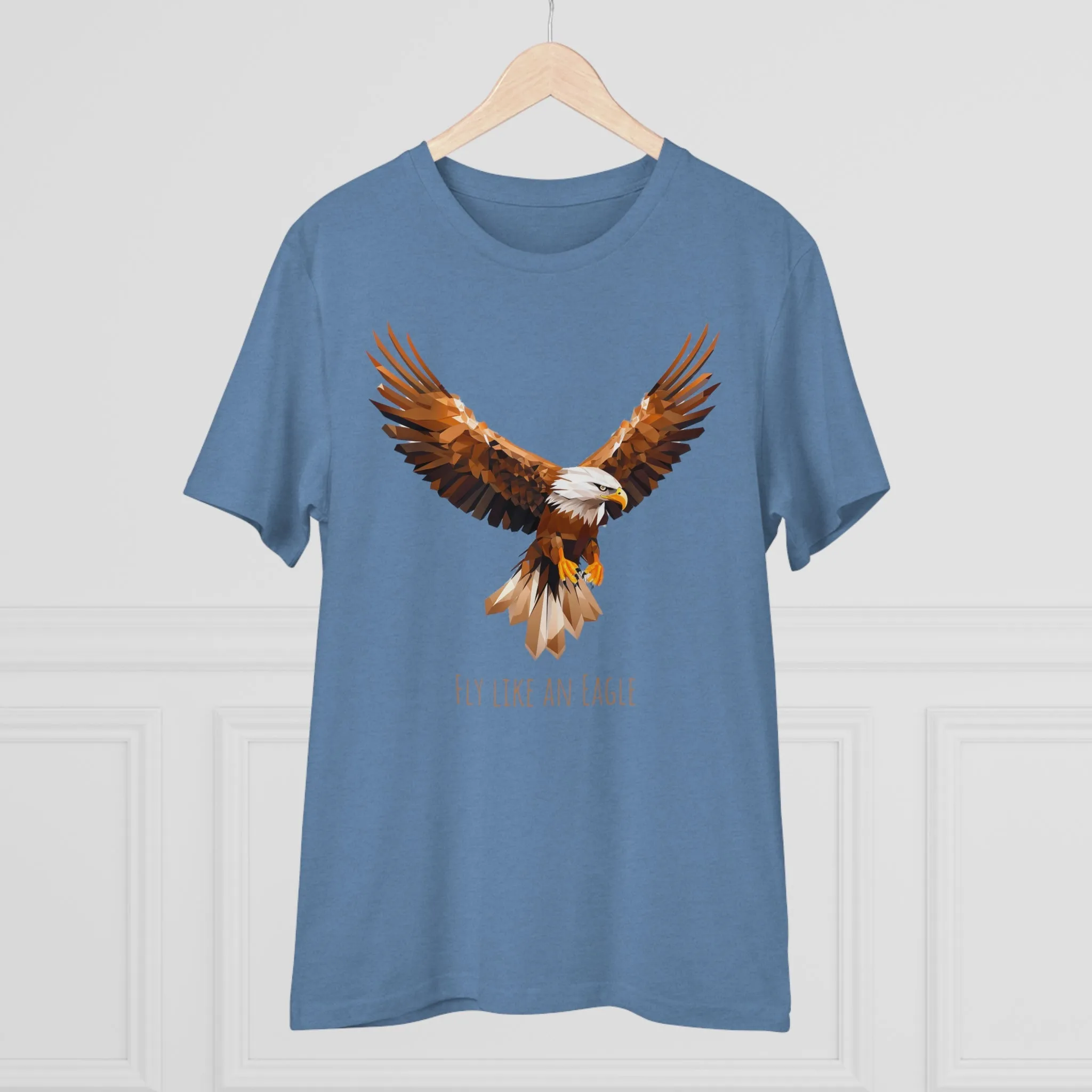 Eco-Friendly Geometric Eagle T-Shirt: "Fly Like An Eagle"