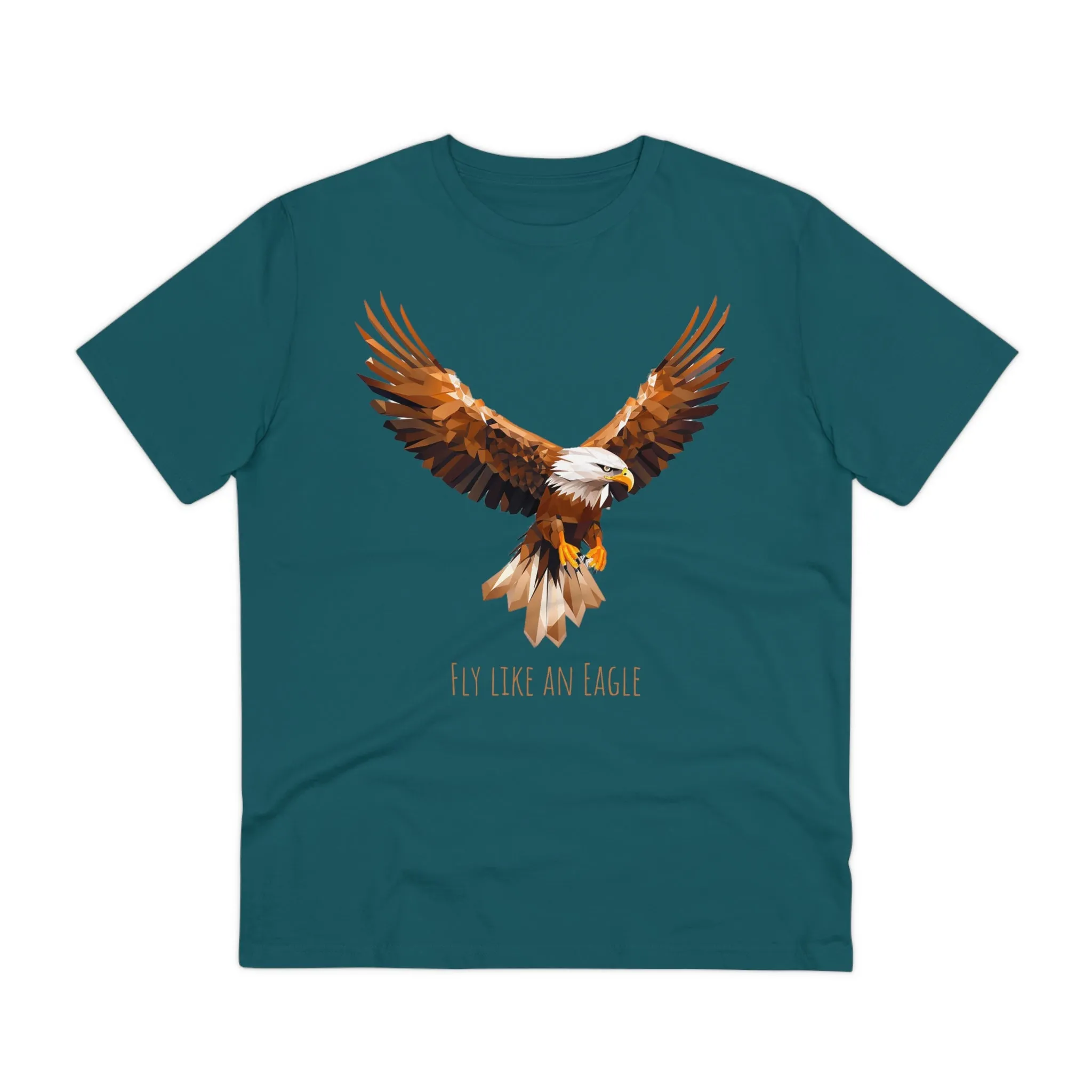 Eco-Friendly Geometric Eagle T-Shirt: "Fly Like An Eagle"