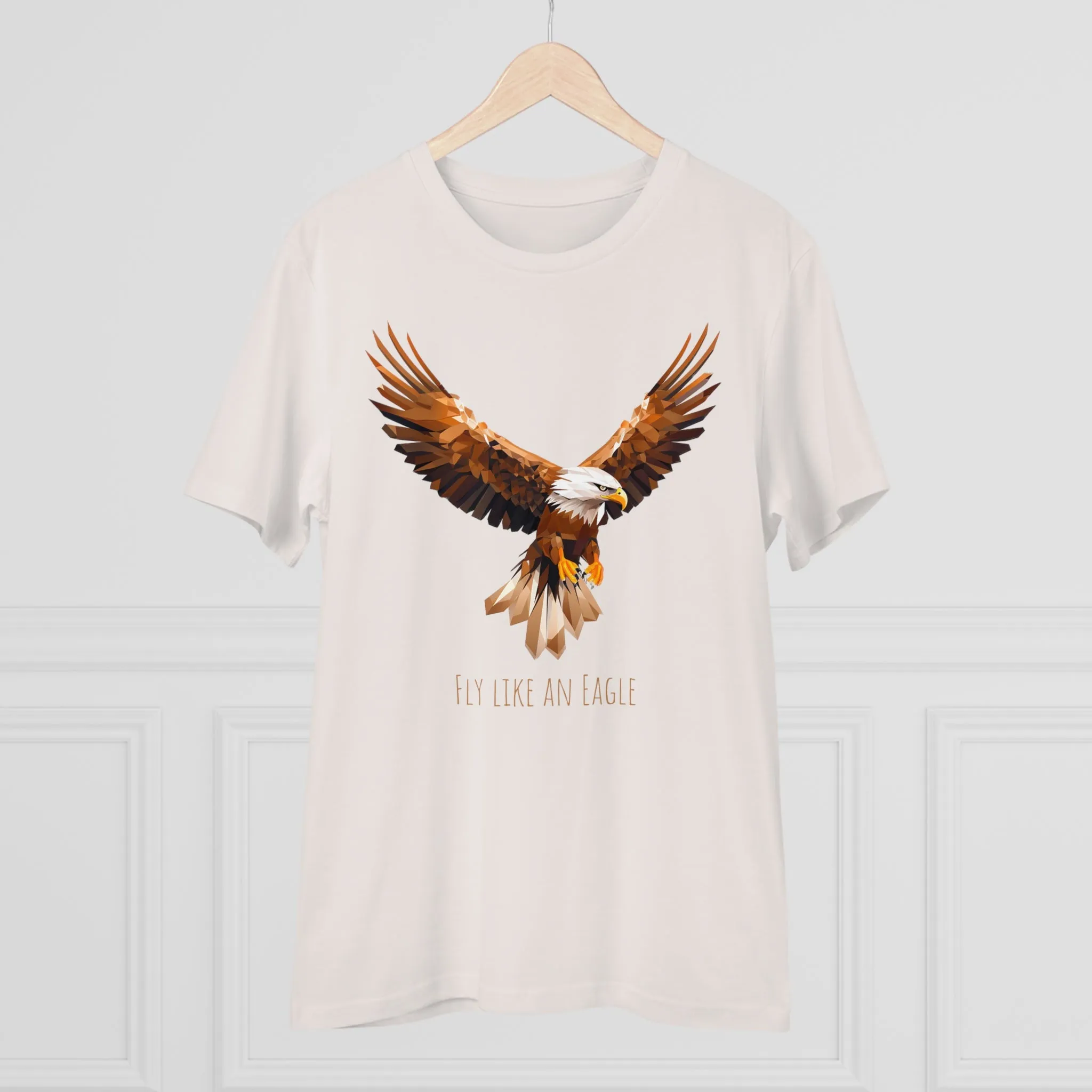 Eco-Friendly Geometric Eagle T-Shirt: "Fly Like An Eagle"